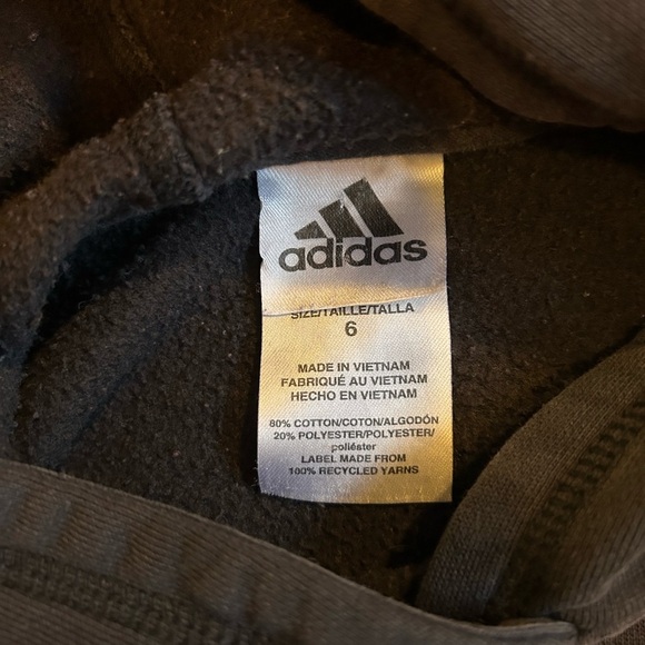 Adidas size 6 hoodie (youth) - Picture 2 of 2
